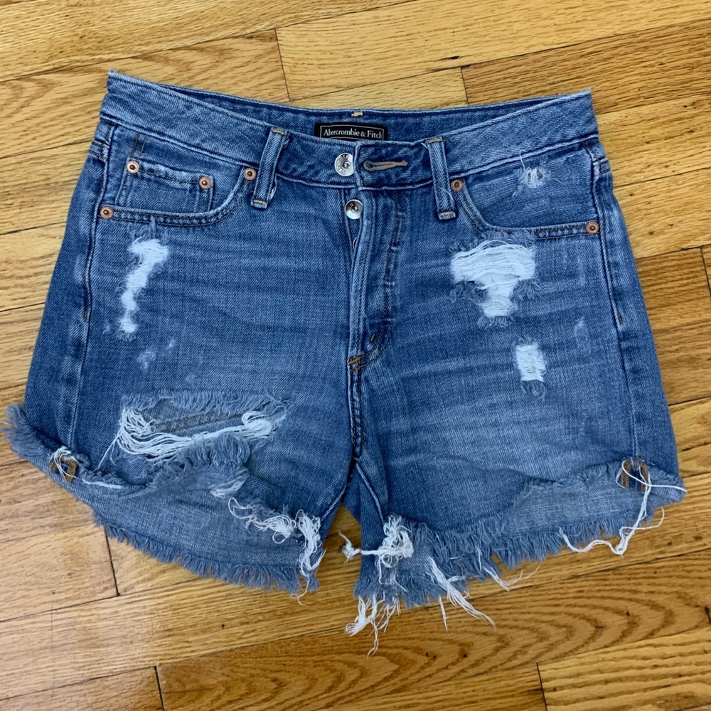 Abercrombie and Fitch High Waisted Jean Shorts